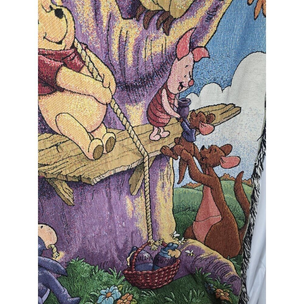 Winnie The Pooh And Friends Throw Blanket Tapestry Pooh 100 Acre Collection RARE - Picture 7 of 16